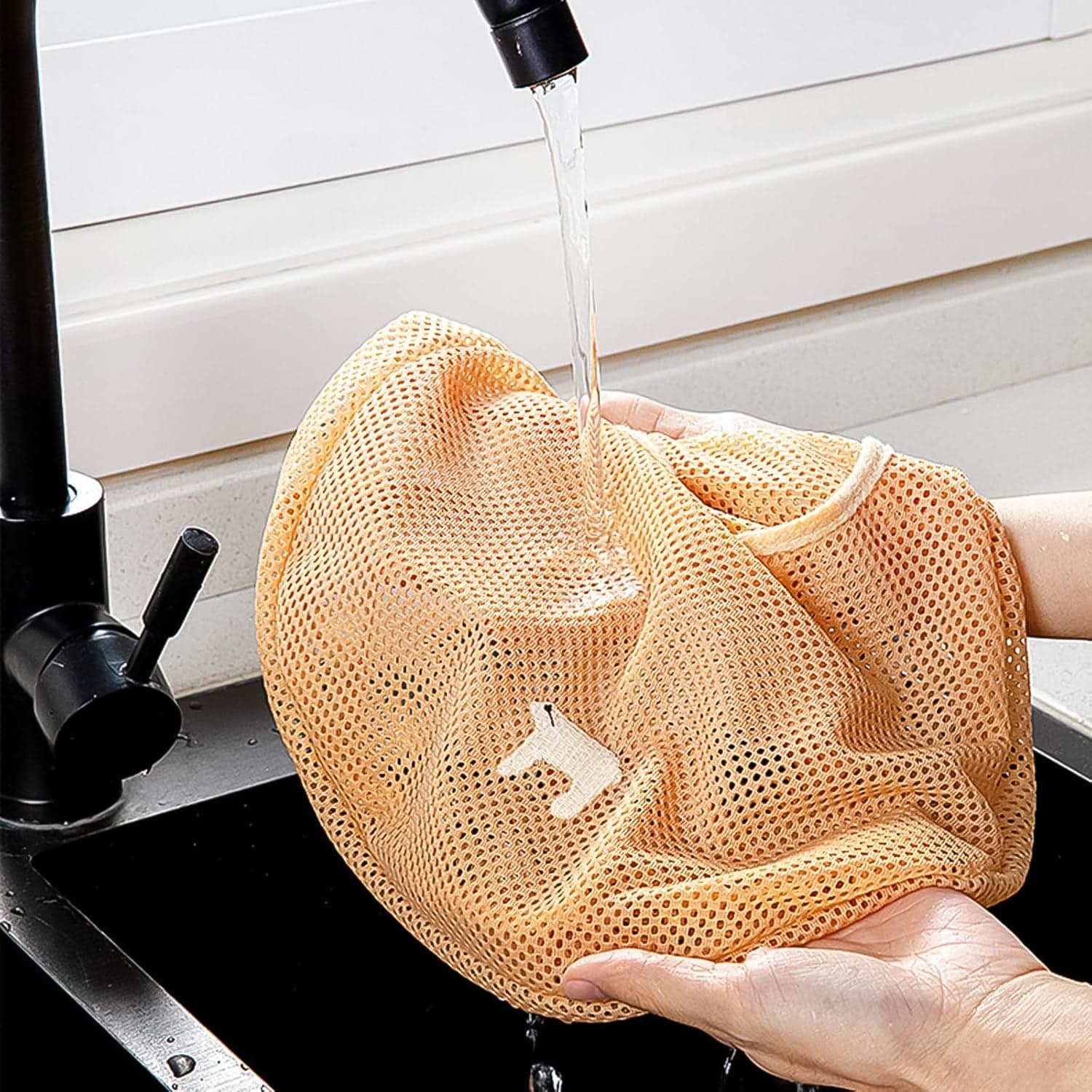 Reusable Mesh Grocery Bag With Handle 1 Pc thumbnail 4
