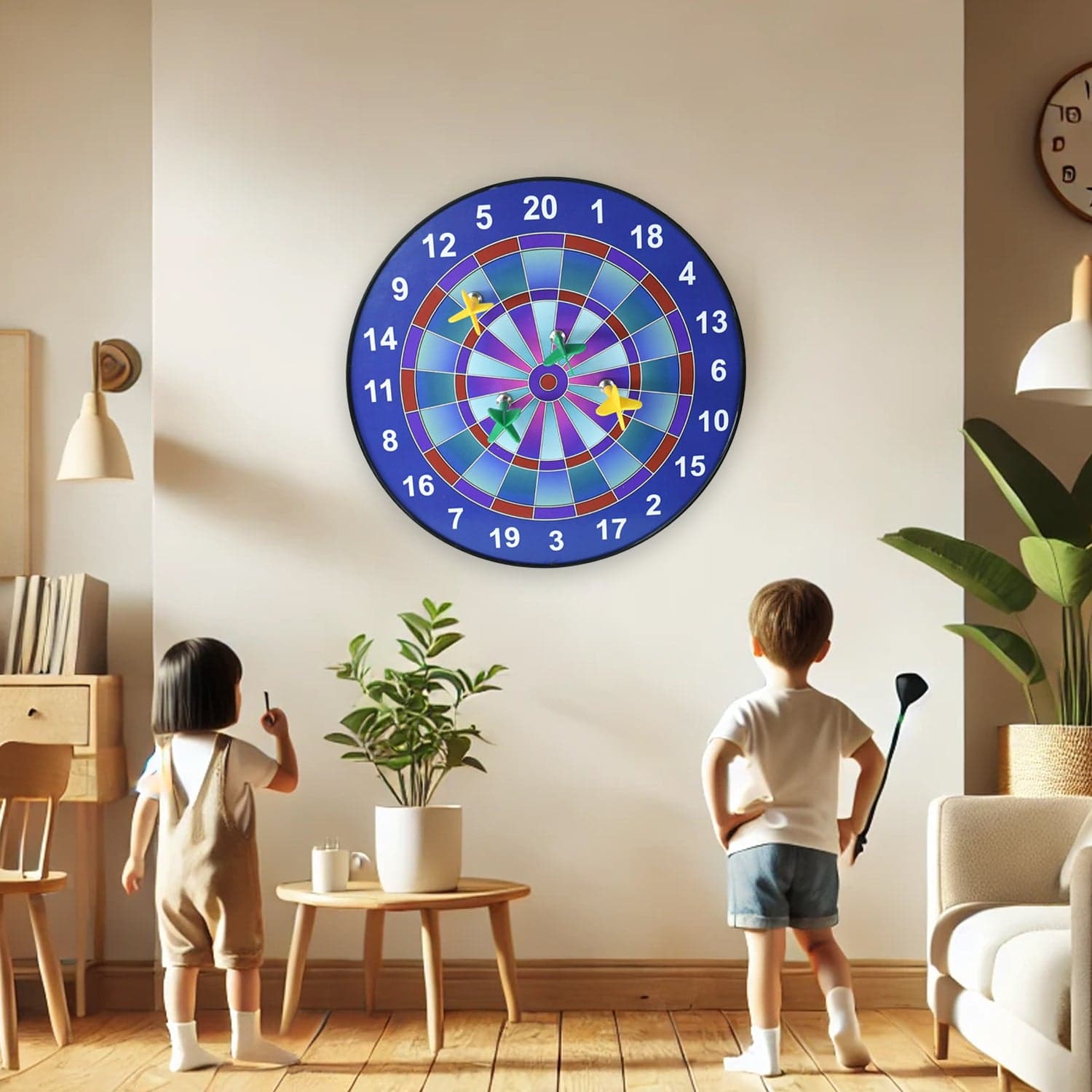 Magnetic Dartboard Game Set For Kids Adults thumbnail 3