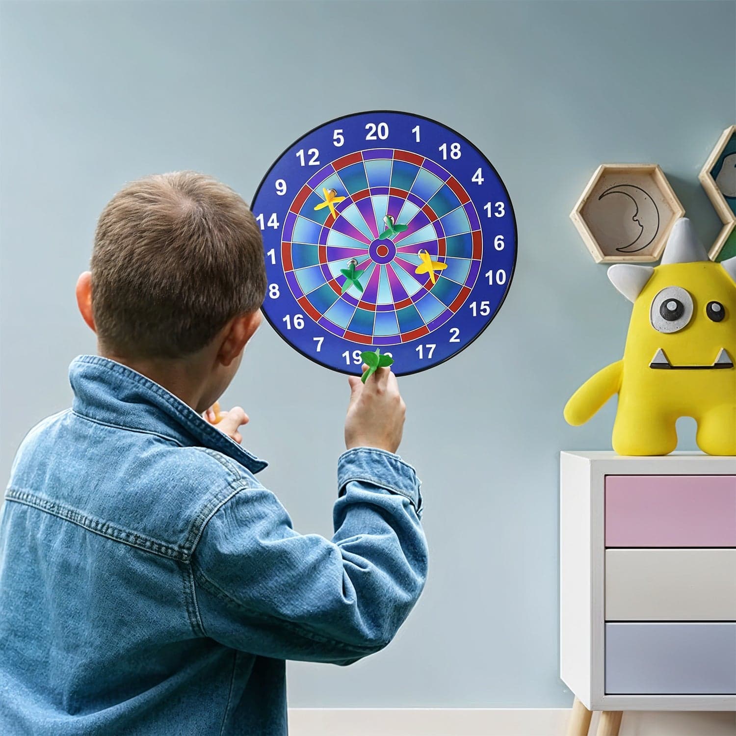 Magnetic Dartboard Game Set For Kids Adults thumbnail 6