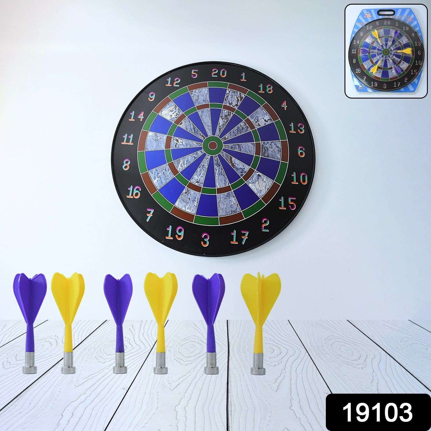 Magnetic Dart Board Game Set With 6 Soft Tip Darts thumbnail 2