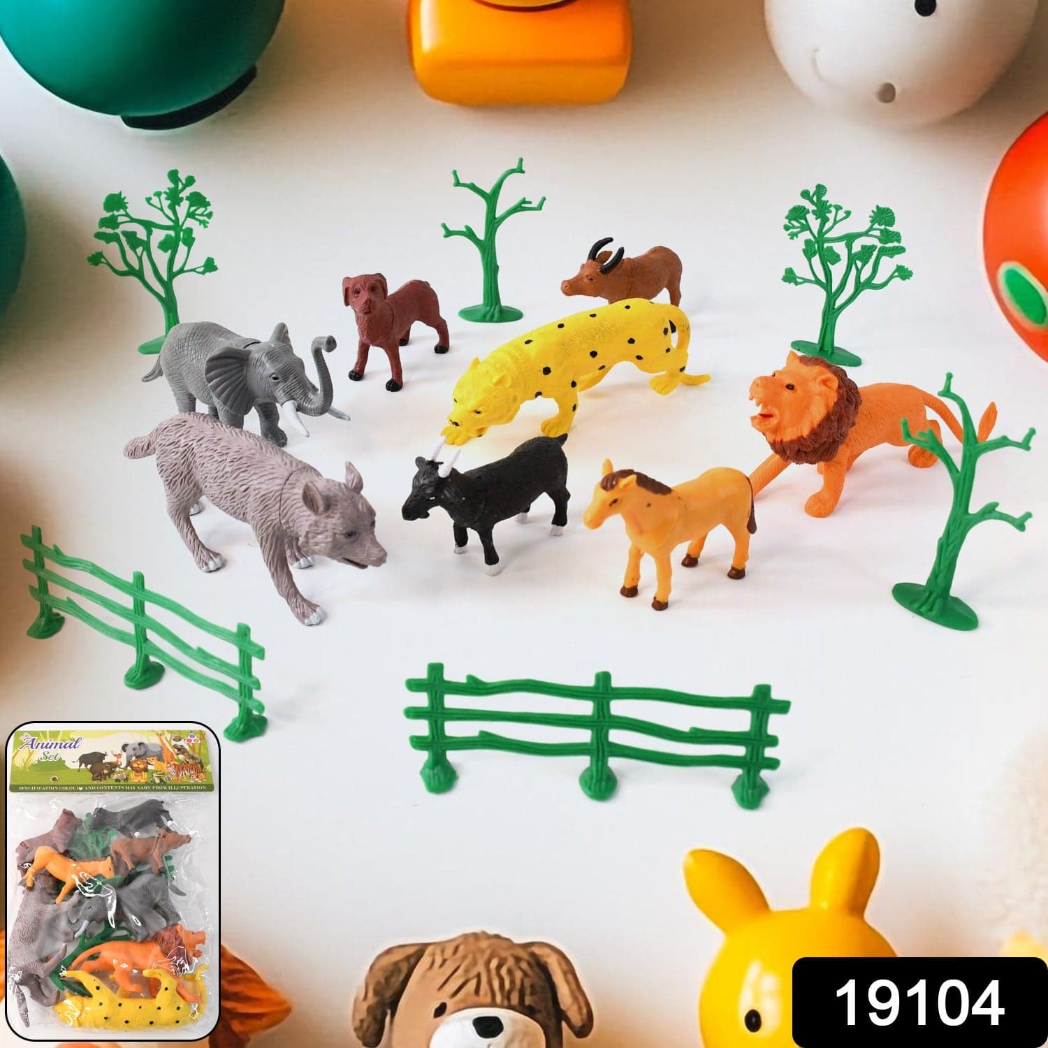 Animal Kingdom Plastic Toy Set For Kids 14 Pc thumbnail 2