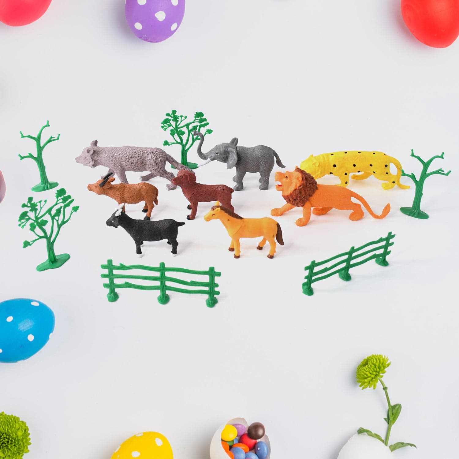Animal Kingdom Plastic Toy Set For Kids 14 Pc thumbnail 4