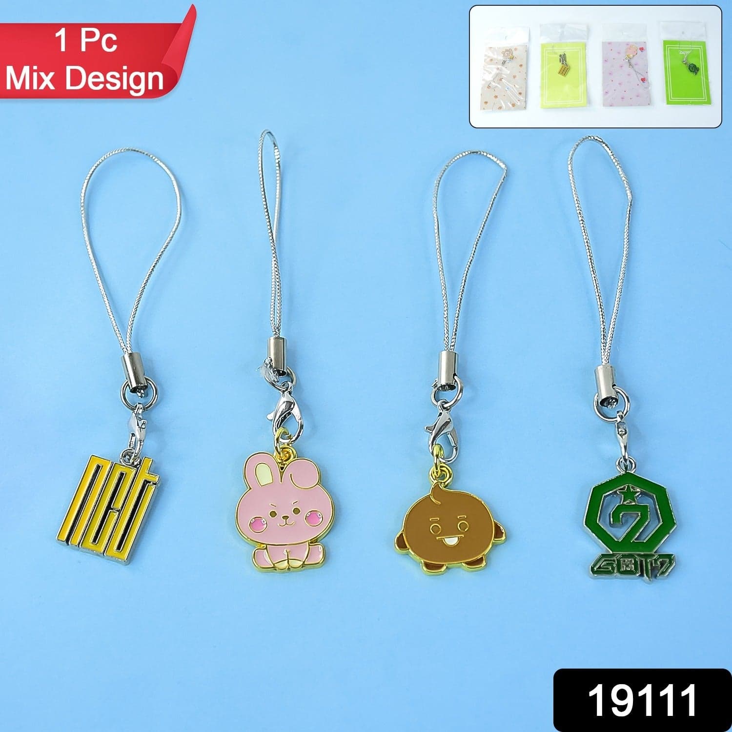 Mix Des Cartoon Keychain 1Pc thumbnail 2