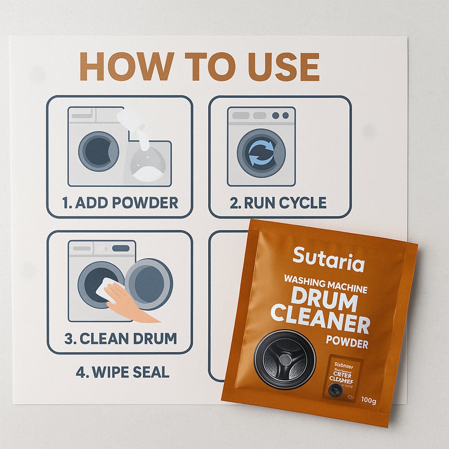 Washing Machine Drum Cleaner Powder 100G thumbnail 6