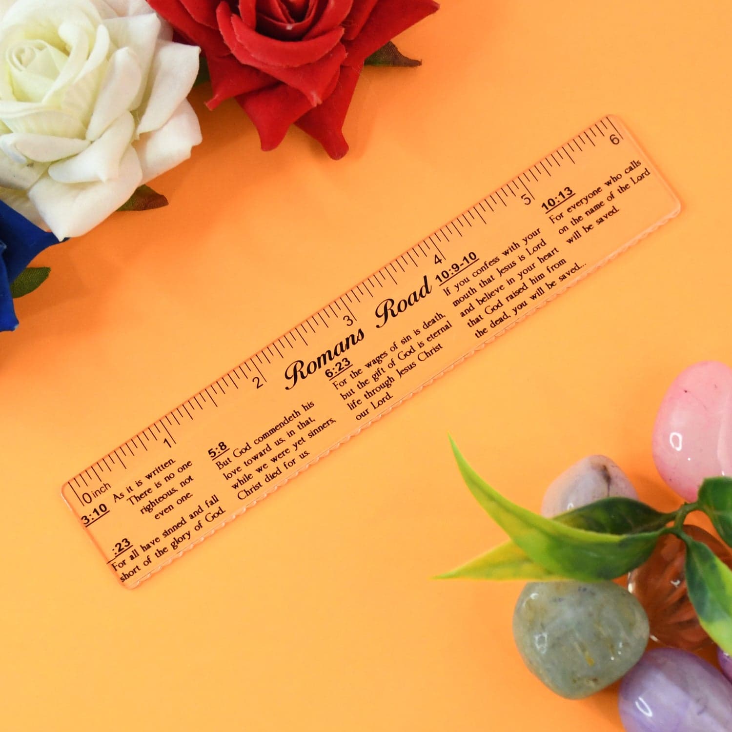 Romans Road Scripture Printed Plastic Ruler 6 Inch thumbnail 5