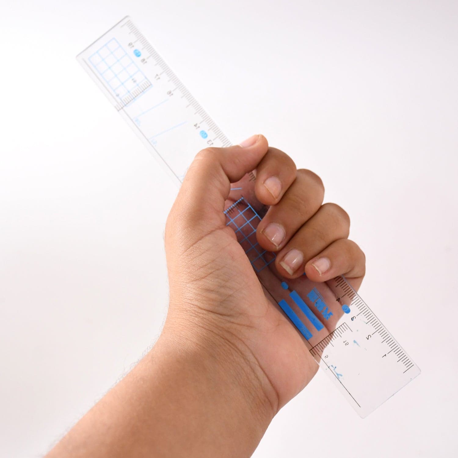 Transparent Plastic Geometry Ruler 1Pc thumbnail 2