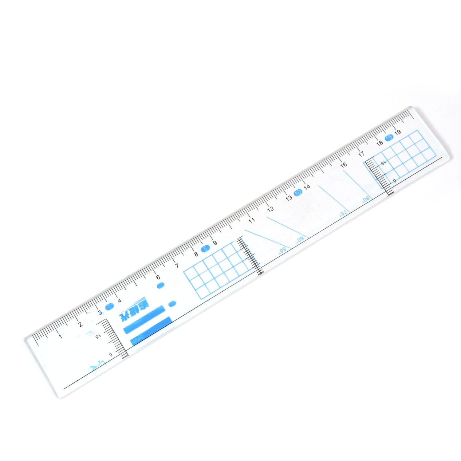 Transparent Plastic Geometry Ruler 1Pc thumbnail 4