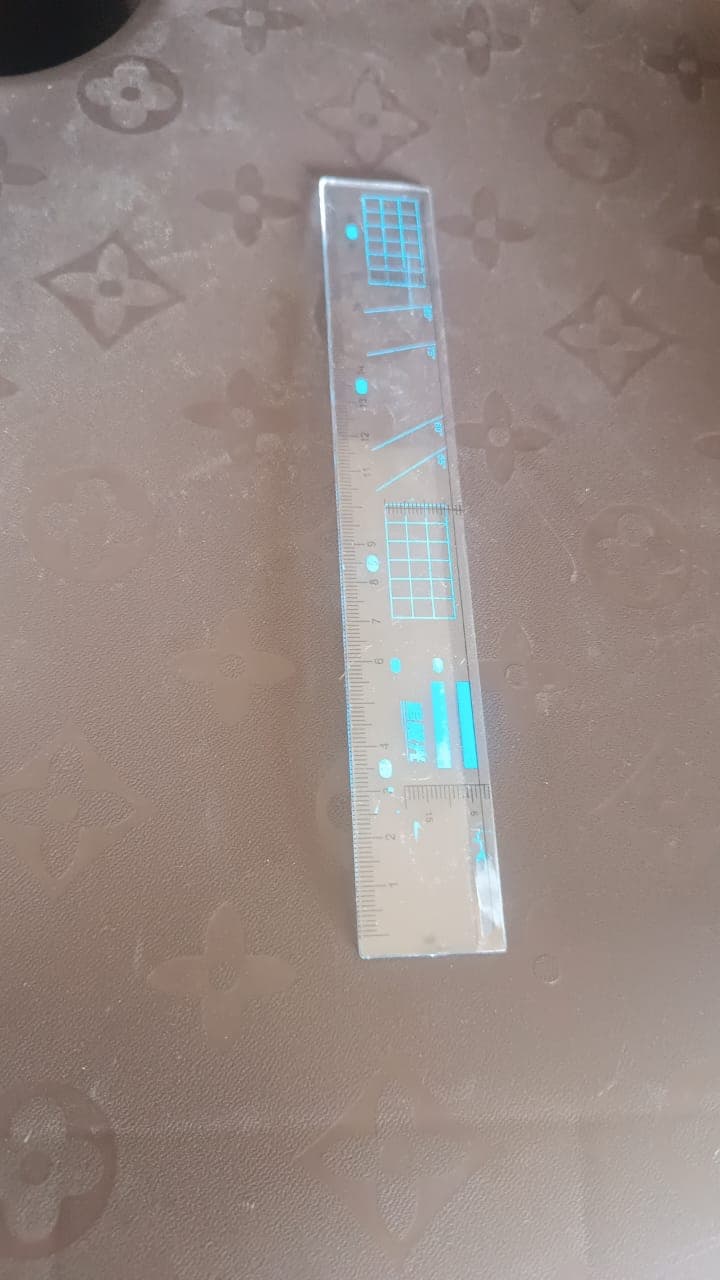 Transparent Plastic Geometry Ruler 1Pc thumbnail 7
