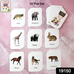 Kickkraft 32 Piece Animal Flash Cards Set