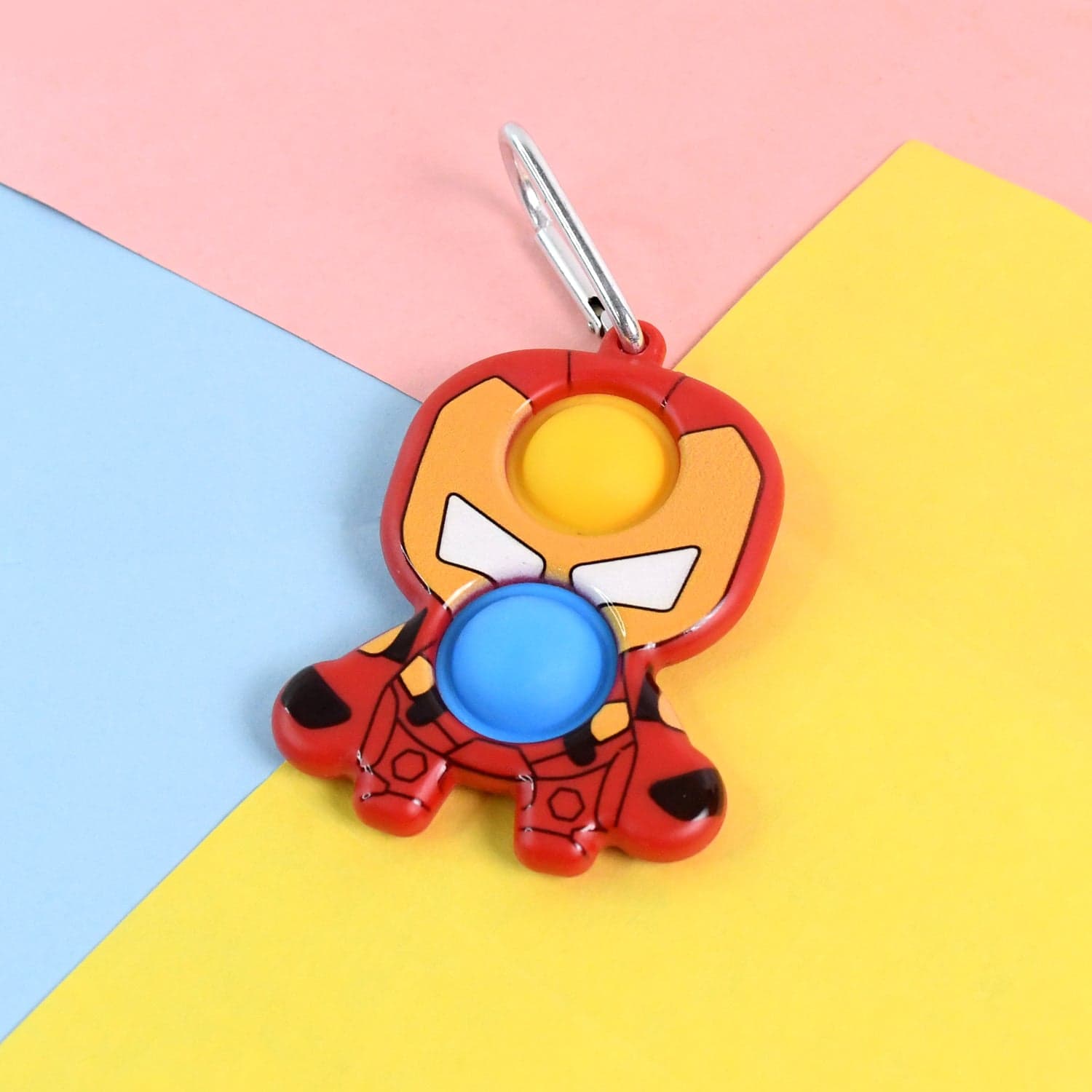 Themed Iron Man Shape Keychain Pop It Toy 1 Pc thumbnail 2