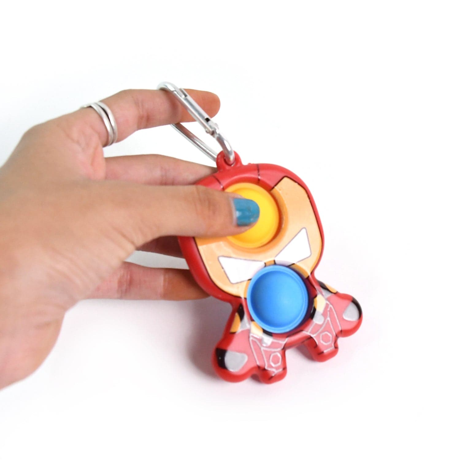 Themed Iron Man Shape Keychain Pop It Toy 1 Pc thumbnail 5