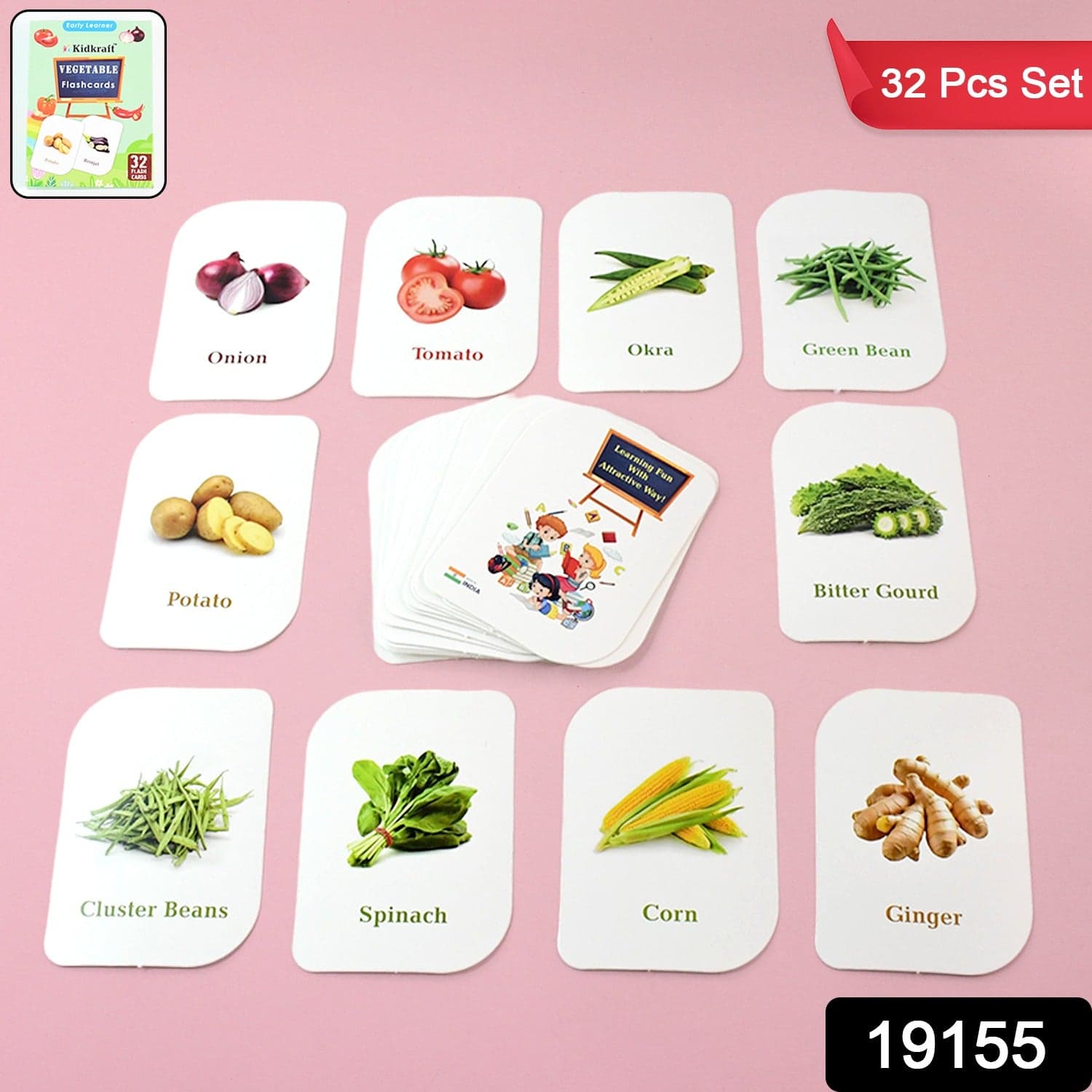 32Pc Vegetable Flashcard Set thumbnail 1