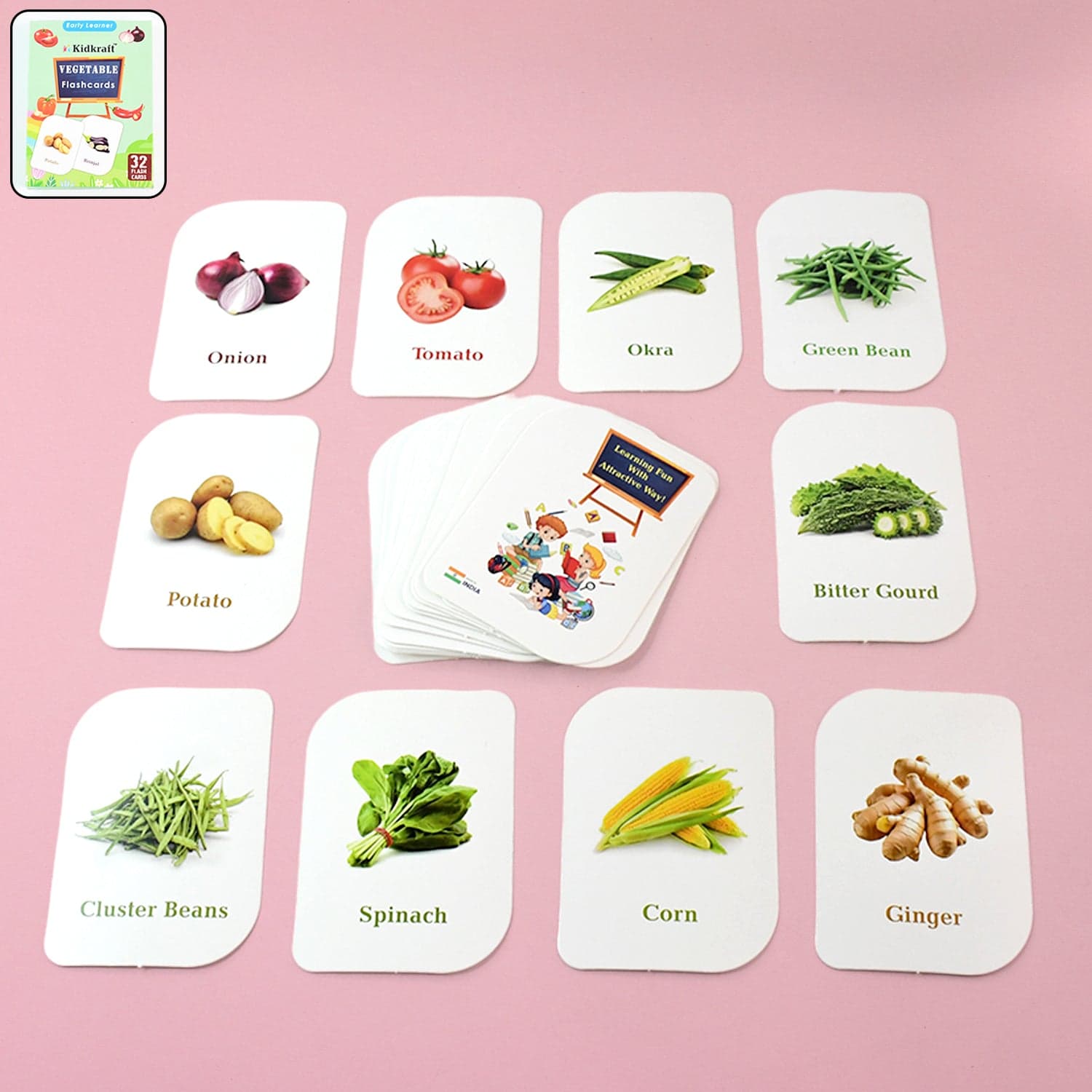 32Pc Vegetable Flashcard Set thumbnail 2