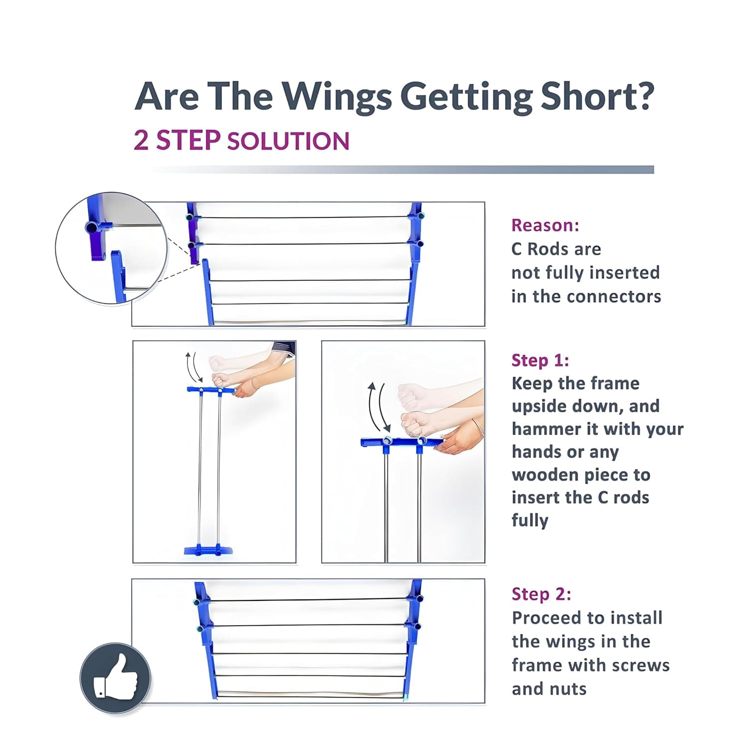 Foldable Stainless Steel Clothes Drying Stand Rack thumbnail 3