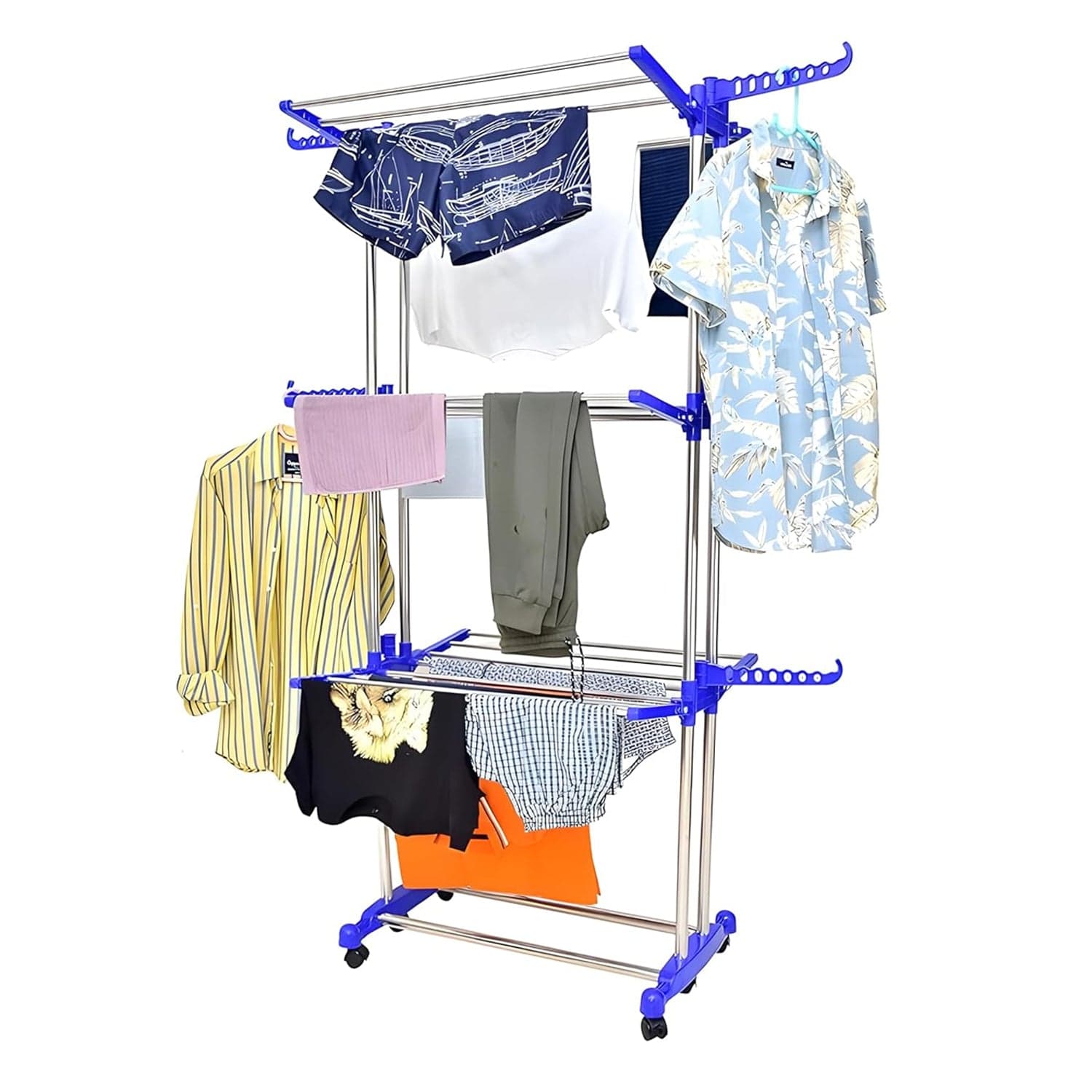 Foldable Stainless Steel Clothes Drying Stand Rack thumbnail 6