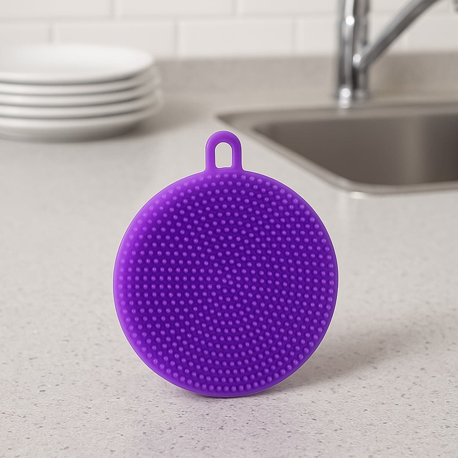 19168 Purple Silicone Dish Scrubber thumbnail 2