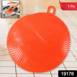 19176 Red Silicone Dish Scrubber