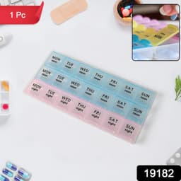 Weekly Pill Organizer Box With 21 Compartments