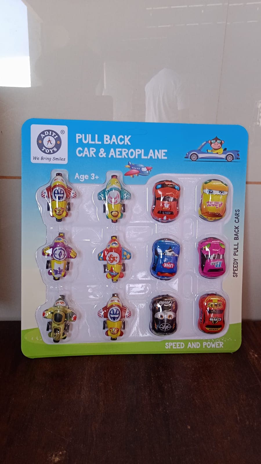 Mini Pull Back Car & Aeroplane PVC Plastic Pull Back Car Cartoon Toys (12 Pcs Set) thumbnail 8