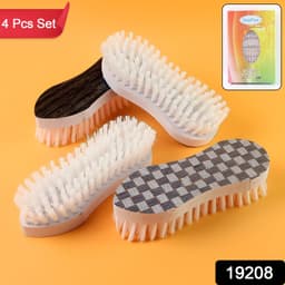 Veepee Ergonomic Curved Laundry Brush Set 4 Pc