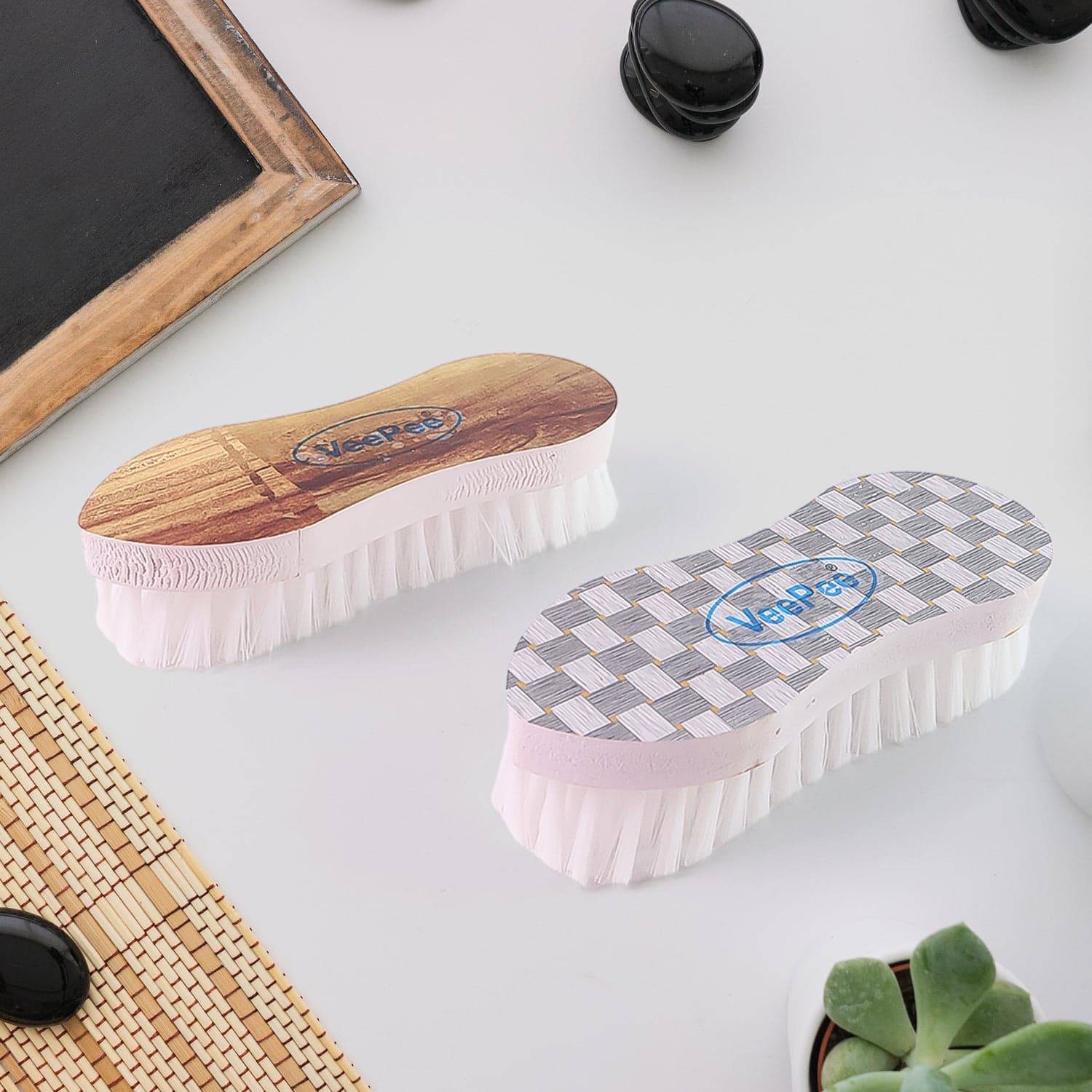 Veepee Ergonomic Curved Laundry Brush Set 4 Pc thumbnail 2