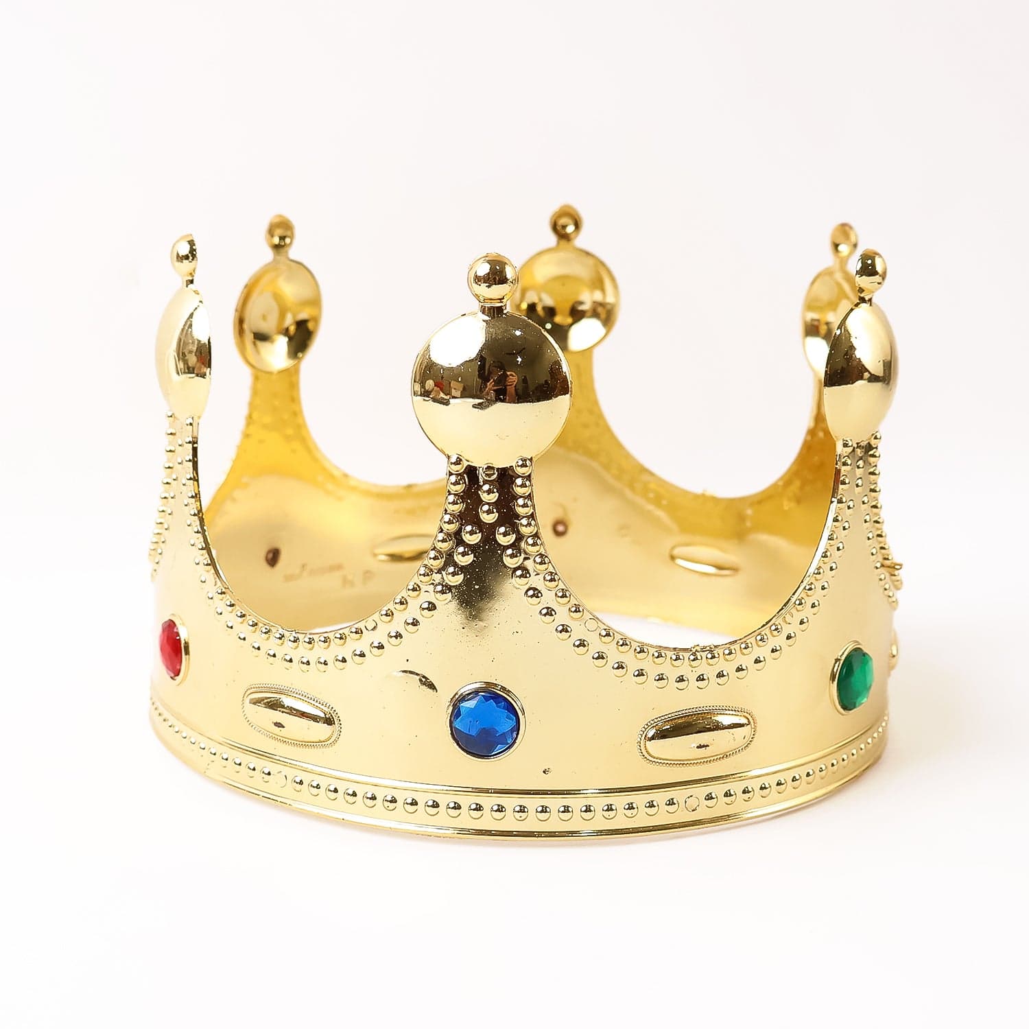 Golden Royal Crown With Colored Gems 1 Pc thumbnail 4