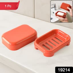 19214 Brick Red Plastic Soap Case 1Pc