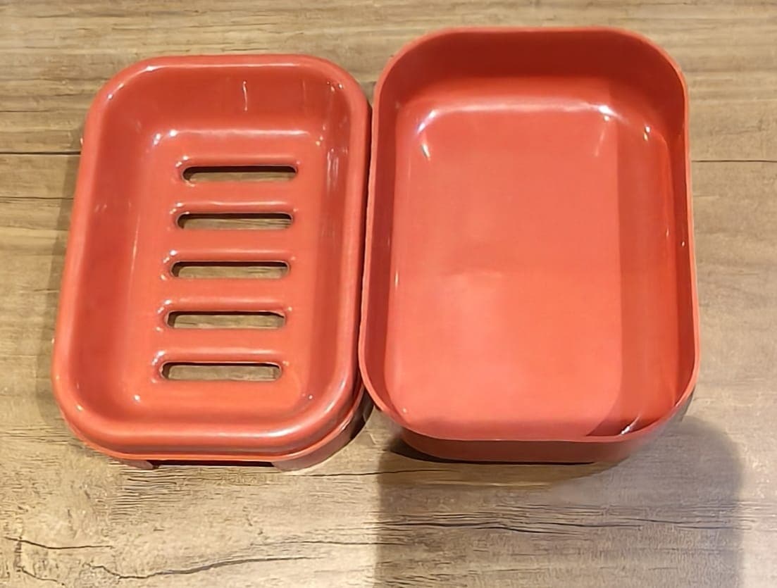 19214 Brick Red Plastic Soap Case 1Pc thumbnail 6