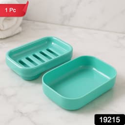 19215 Aqua Green Plastic Soap Case 1Pc