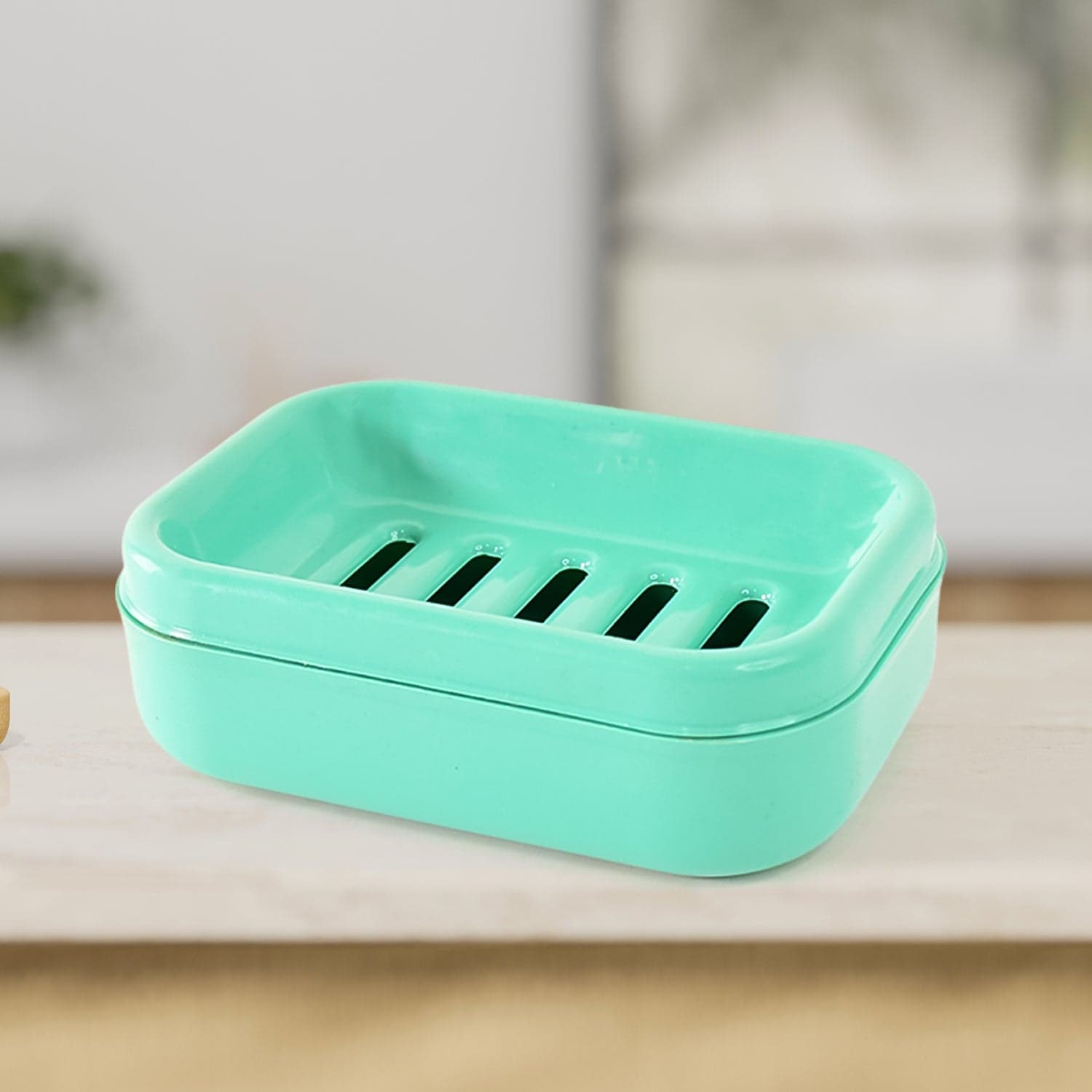 19215 Aqua Green Plastic Soap Case 1Pc thumbnail 5