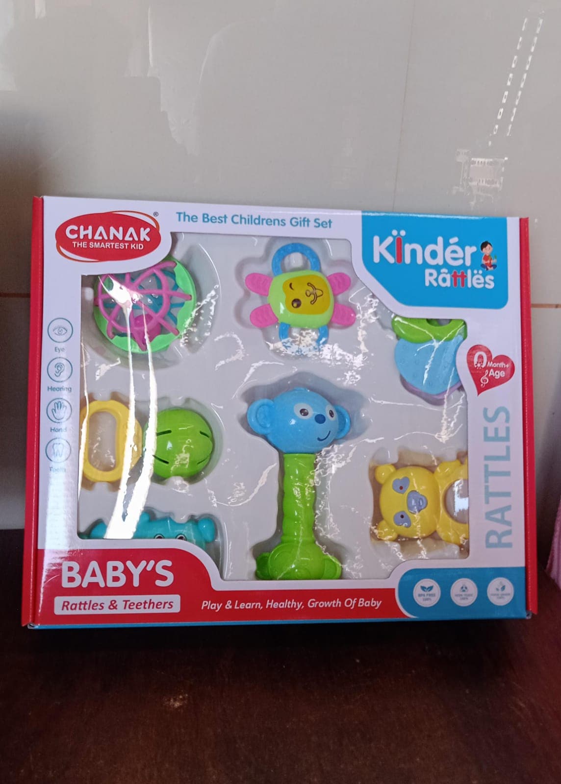 Kinder Rattles Classic Store Plastic Non-Toxic Shake and Grab Ball Baby Rattles & Teethers (8 Pcs Set) thumbnail 8