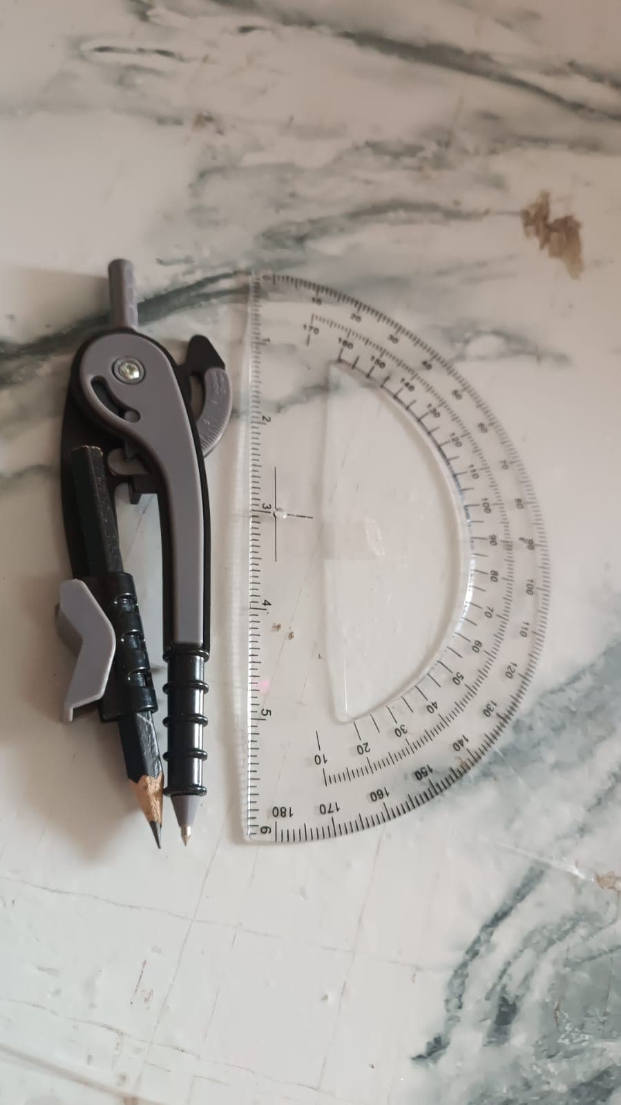 Geometry Compass And Protractor Set 2 Pc thumbnail 6