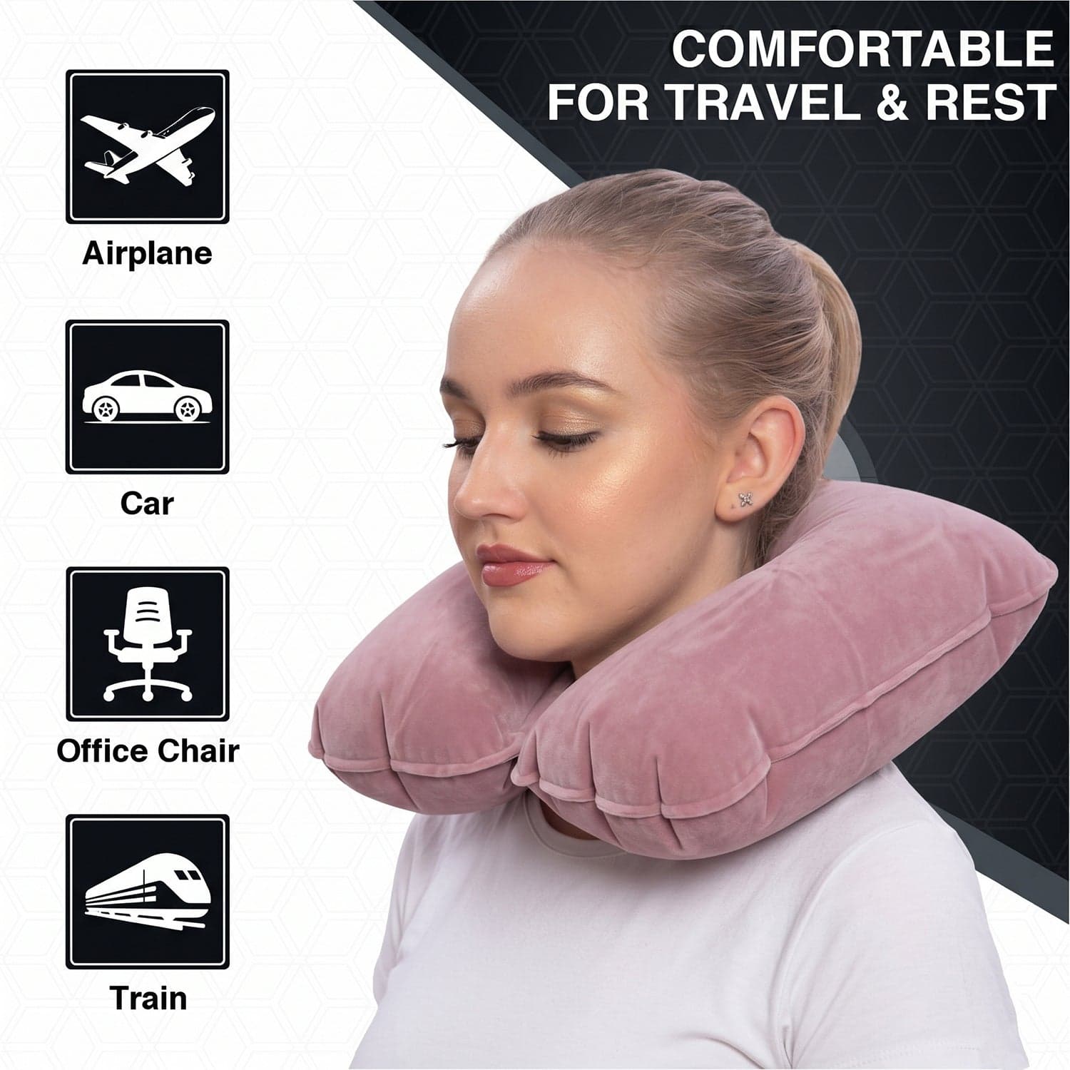 U-Shaped Travel Neck Pillow the Ergonomic Soft Foam Support for Comfort thumbnail 3
