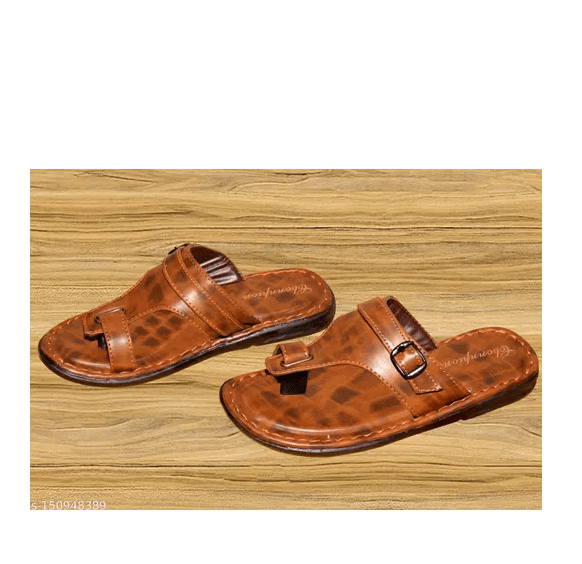 LifeoO--Stylish Men's Syntethic Leather Flipflops thumbnail 4
