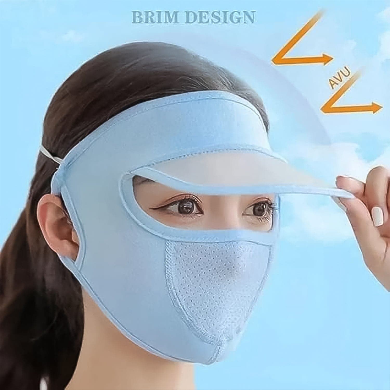 Womens Full Face UV Protection Cap thumbnail 2