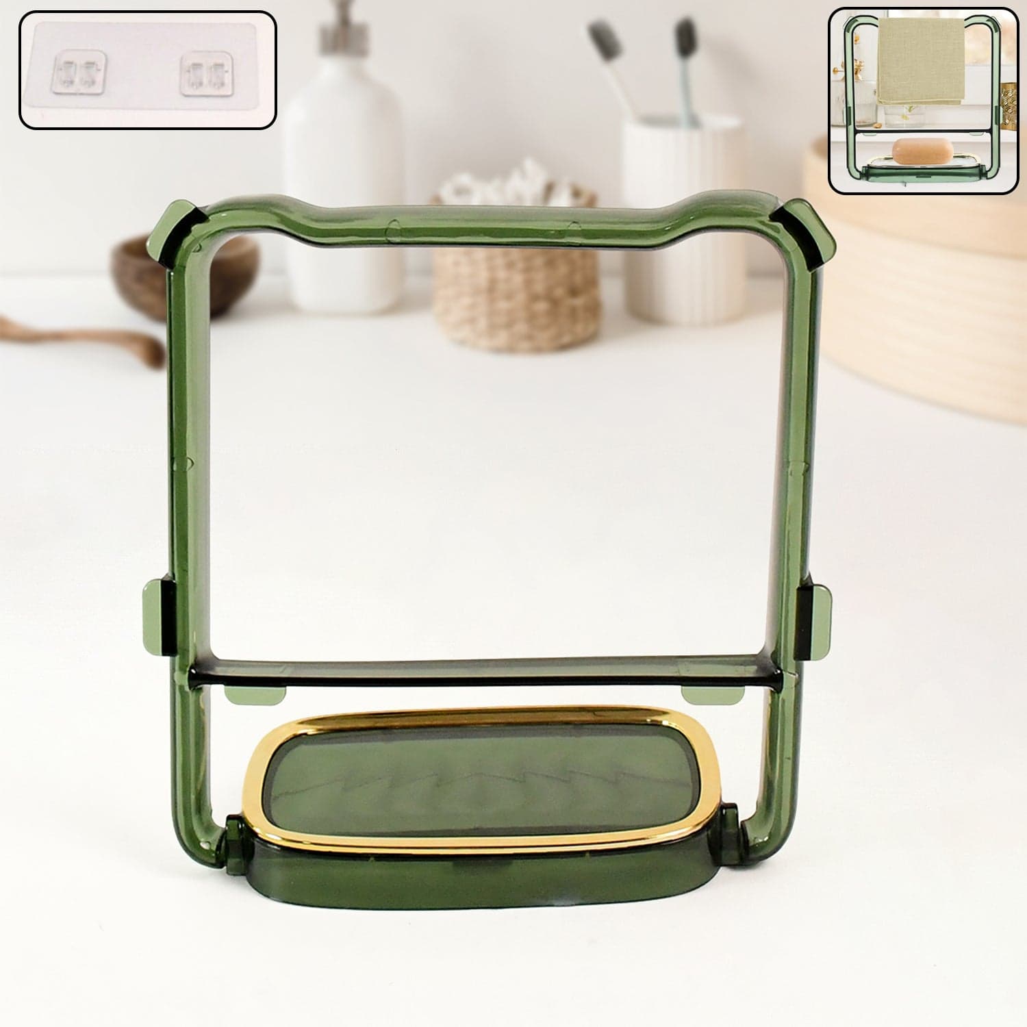2In1 Towel Hanger N Soap Stand 1Pc thumbnail 2