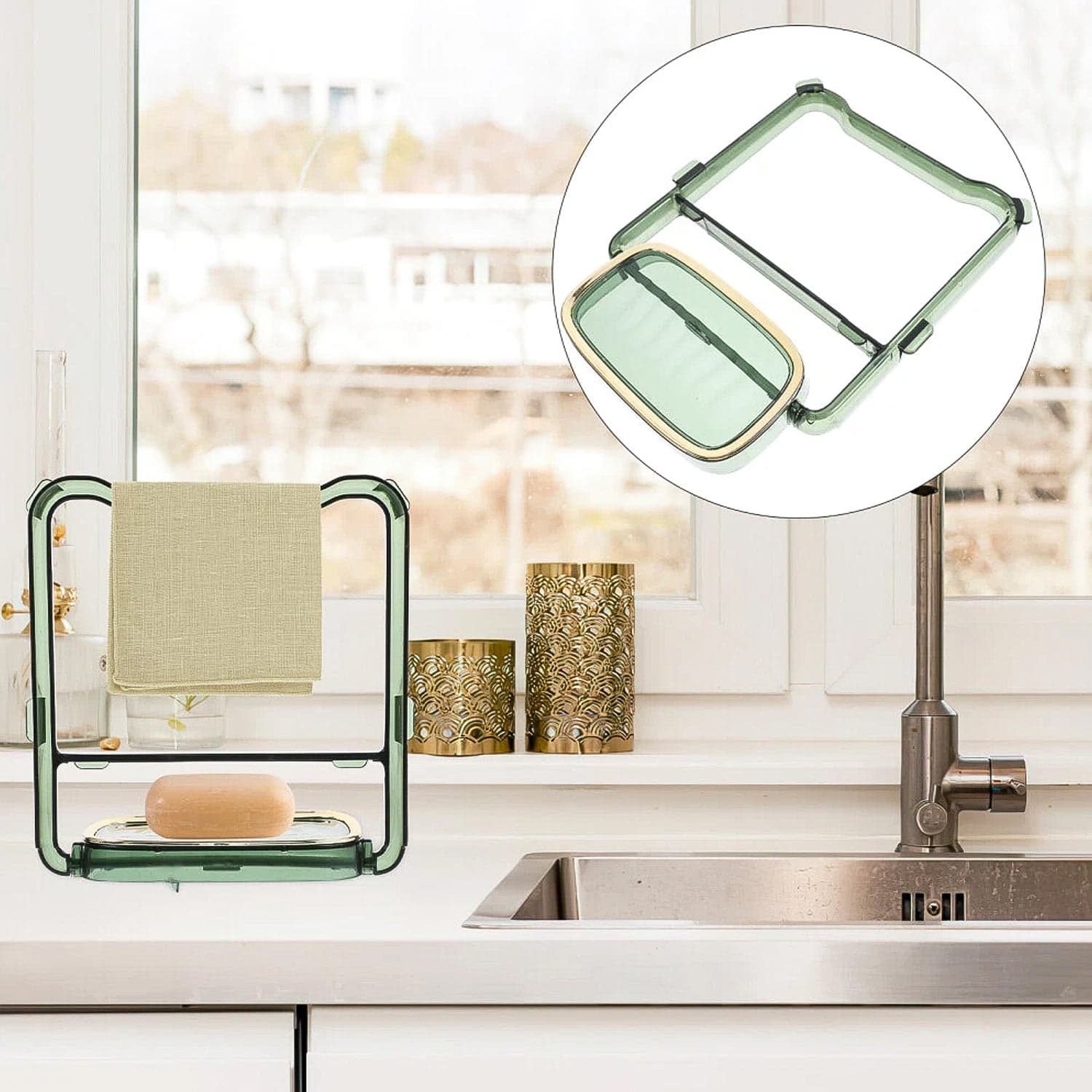 2In1 Towel Hanger N Soap Stand 1Pc thumbnail 6