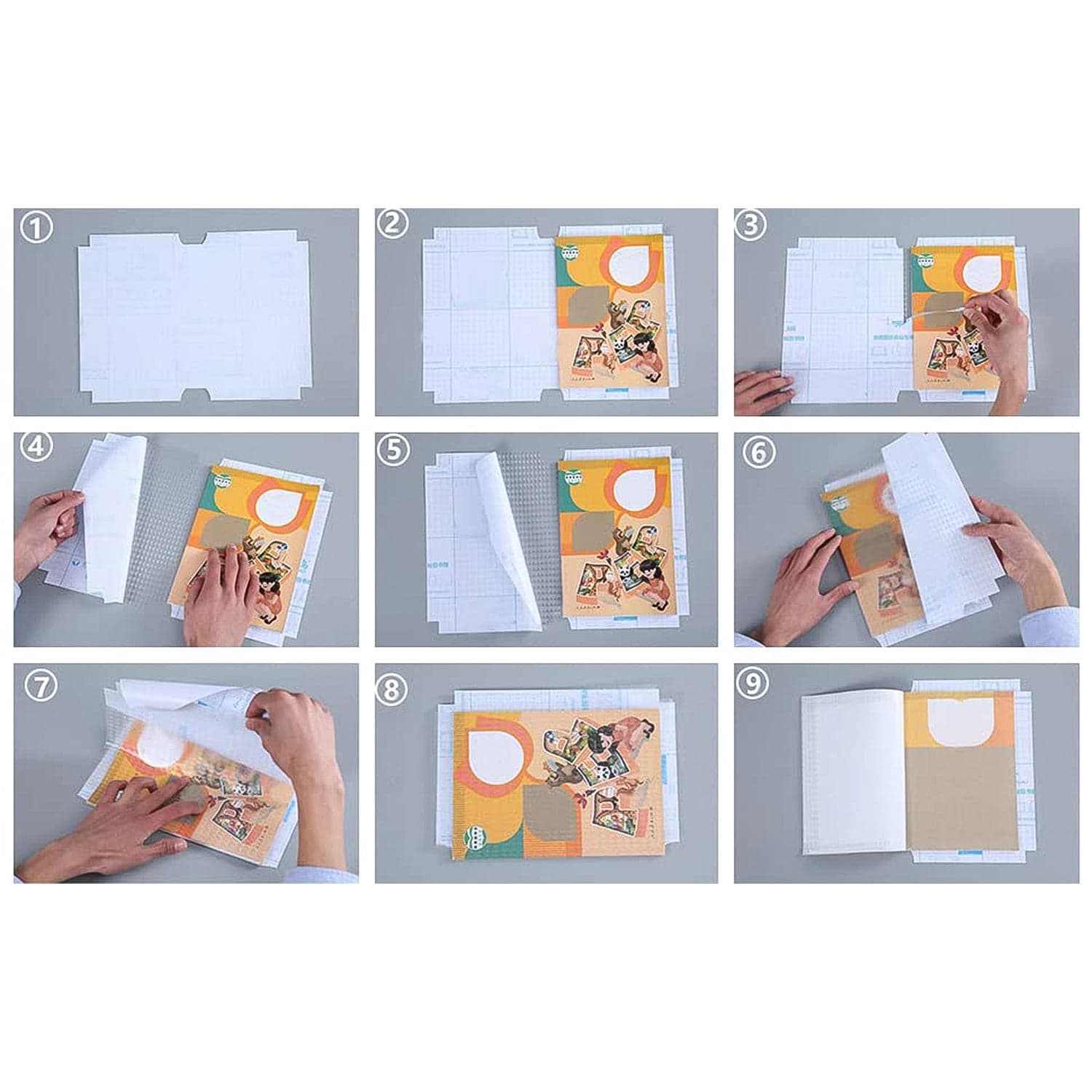 Transparent Book Cover 10 Pcs Set 47X37 Cm thumbnail 2