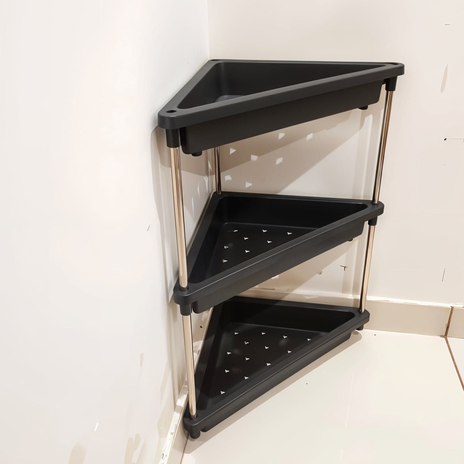 3 Layer Multipurpose Plastic Corner Storage Rack thumbnail 5