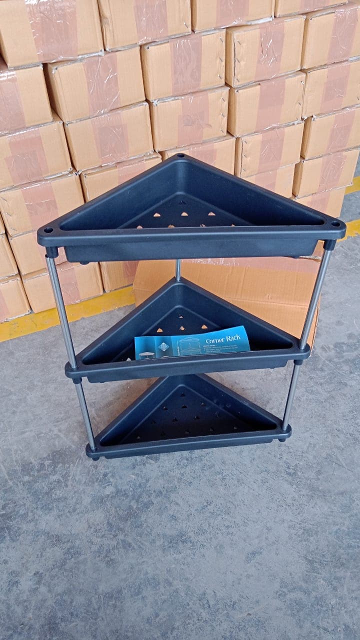 3 Layer Multipurpose Plastic Corner Storage Rack thumbnail 6