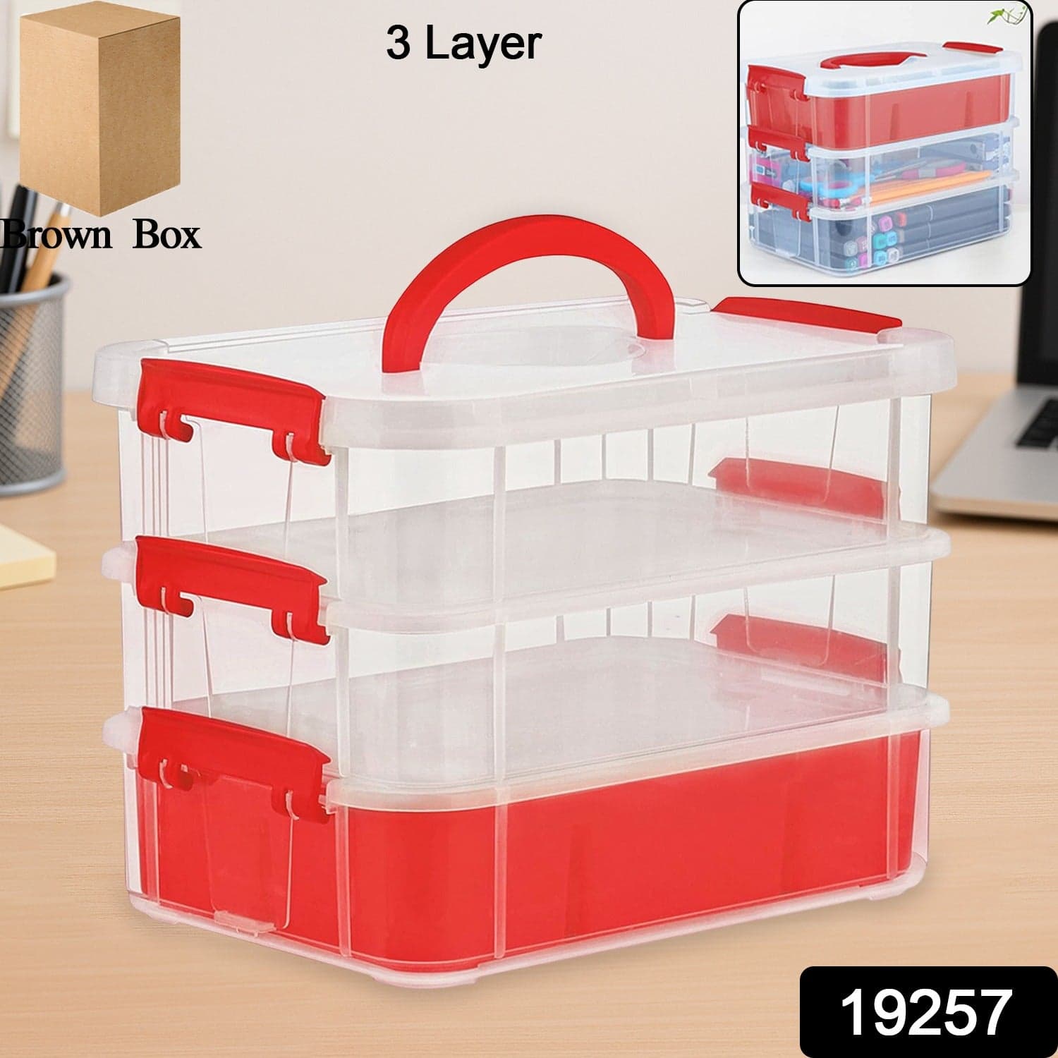 3L Pla Storage Carry Box With Handle thumbnail 1