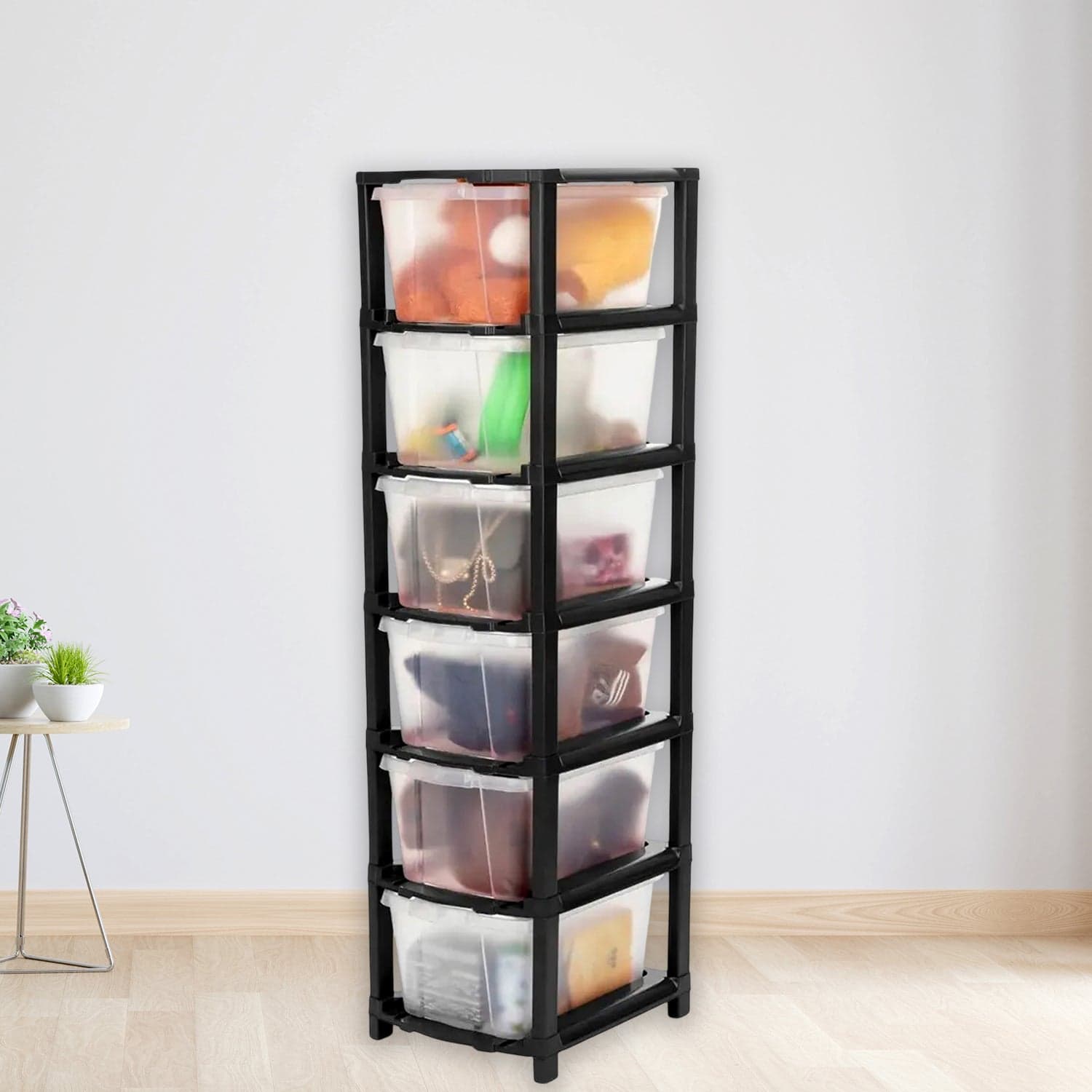 6 Layer Modular Plastic Drawer Storage Cabinet thumbnail 5
