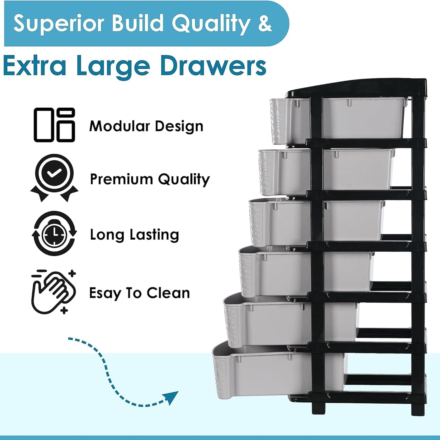 19266 6Layer Stone Design Pla Storage Drawer thumbnail 3