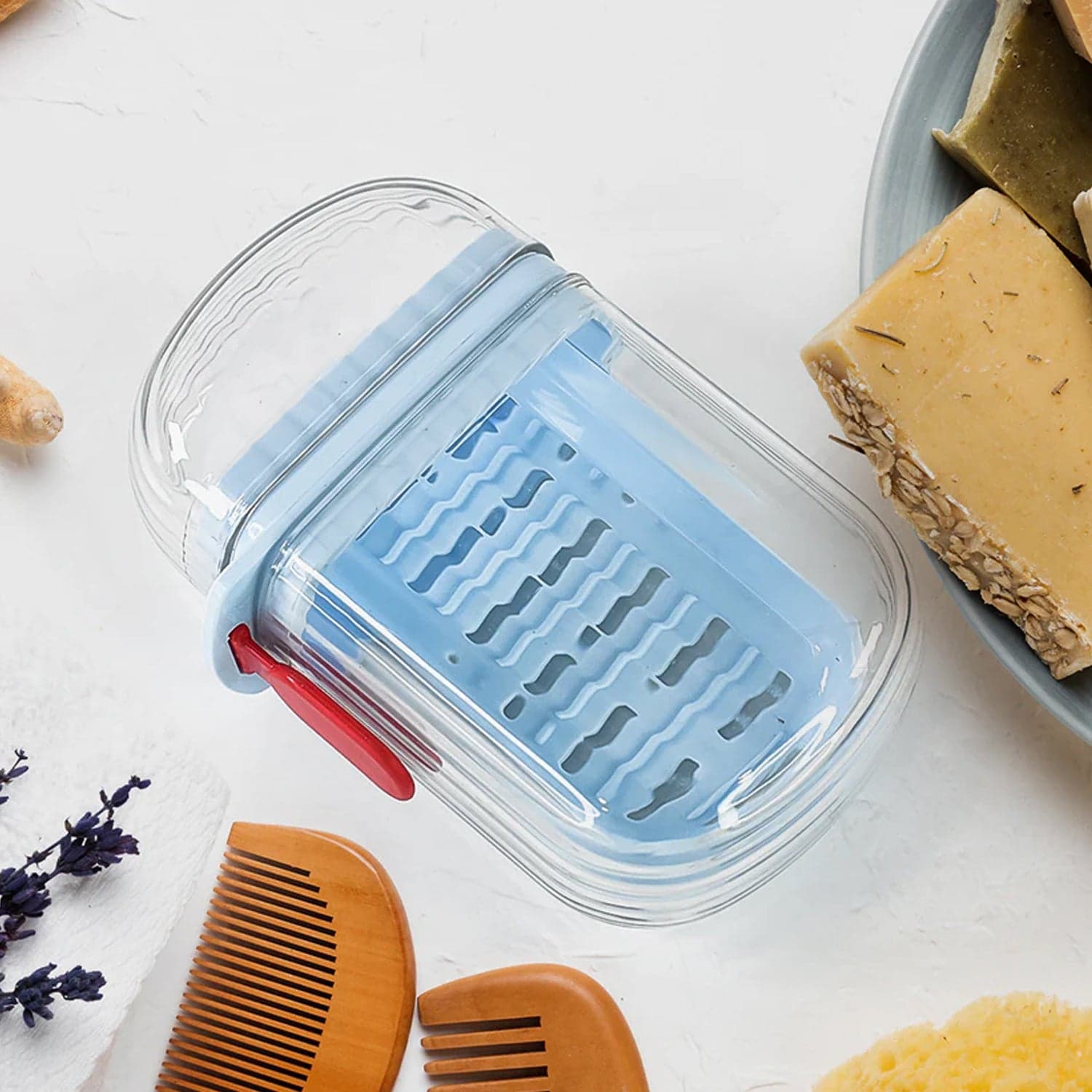 Multifunctional Soap Box With Drain Tray And Lock Clip thumbnail 3
