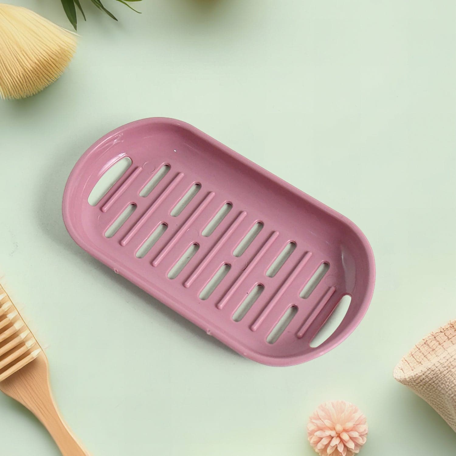 Apex Pink Plastic Soap Dish 1Pc thumbnail 5