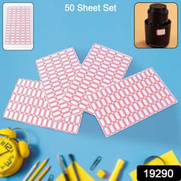 Multipurpose Blank Label Sticker Sheets 50 Sheet Set