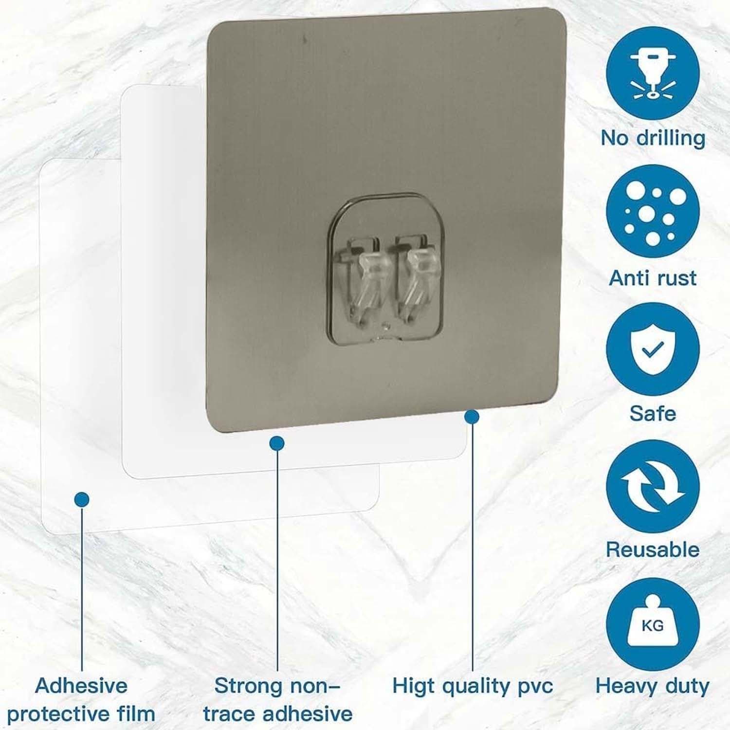 Self-Adhesive Wall Hook the Damage-Free & Strong Holding Power thumbnail 6