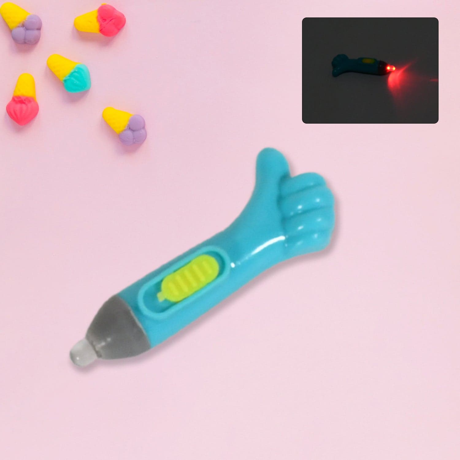 Thumb shaped light, lightning keychain, lightning toy, thumb shape LED light thumbnail 1