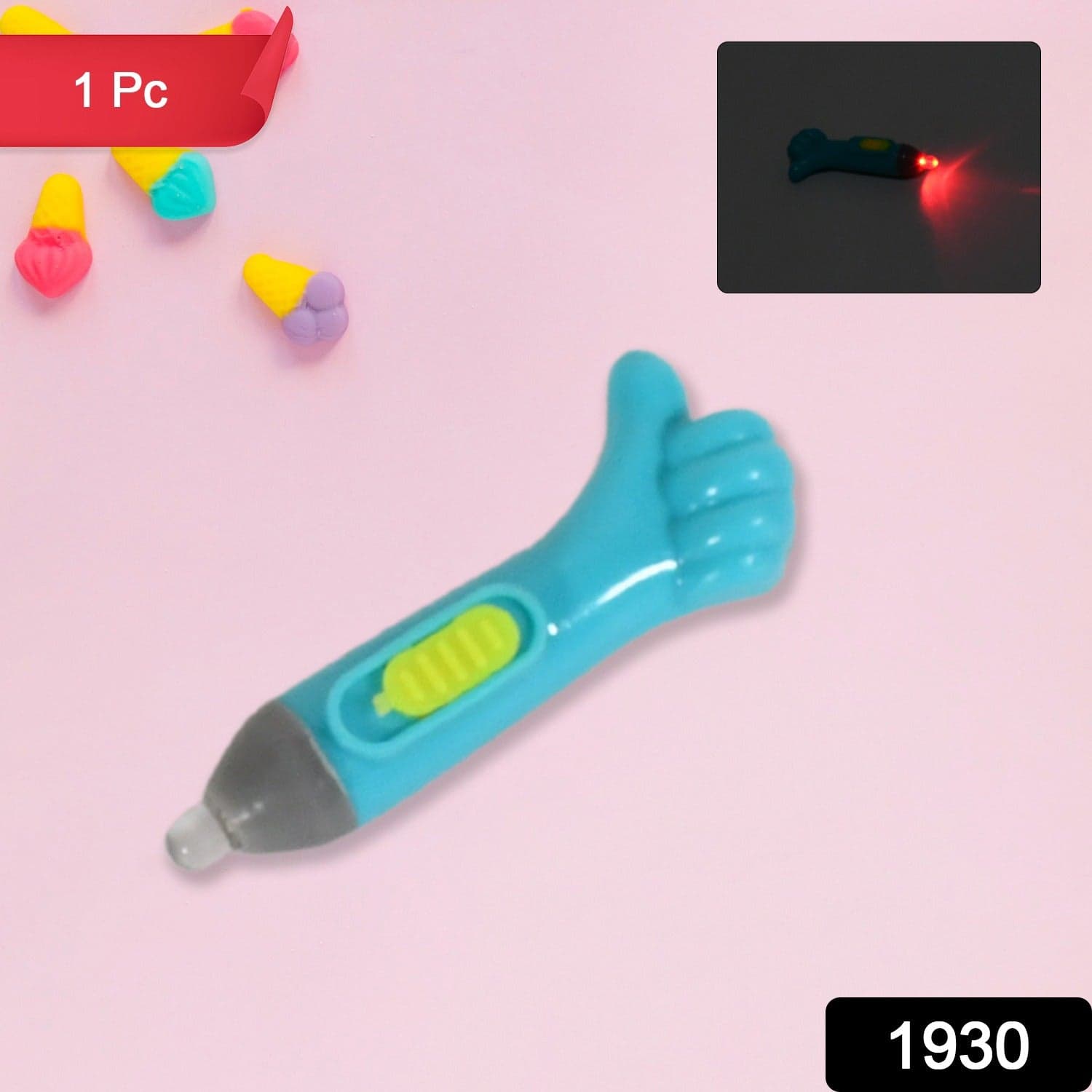 Thumb shaped light, lightning keychain, lightning toy, thumb shape LED light thumbnail 2