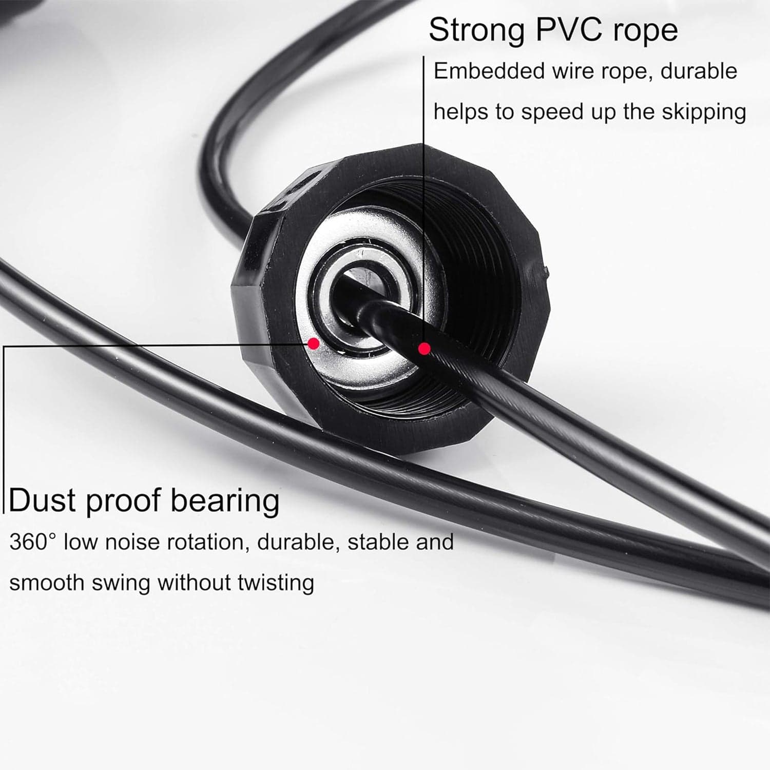 High Speed Skipping Rope With Foam Padded Handles 1 Pc thumbnail 6